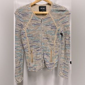 NIC+ZOE 'Heat Mist' Collarless Tweed Jacket